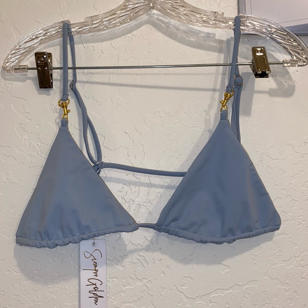 NWT Siempre Golden Sky Aquarius Bikini Top